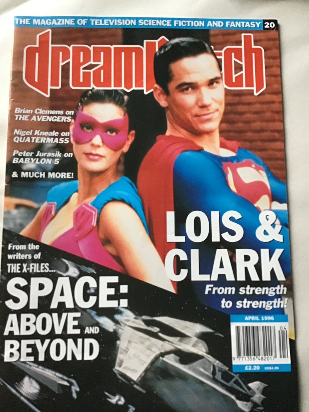 Dream watch magazine April 1996 Lewis and Clark The Avengers Babylon five X-Files superman