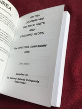 Load image into Gallery viewer, BRITISH  LOCOMOTIVES  MULTIPLE UNITS  AND  COACHING STOCK  NREA  2006  &quot;The SPOTTER&#39;S COMPANION&quot;
