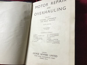 Motor Repair And Overhauling Volume 1 Standard components and repair methods eighth edition Malloy