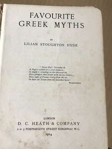 Favourite Greek Myths [Hardcover] Stoughton Hyde, Lilian