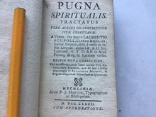 Load image into Gallery viewer, PUGNA SPIRITUALIS, TRACTATUS VERA AUREUS DE PERFECTIONE. Hardcover. Pocket sized
