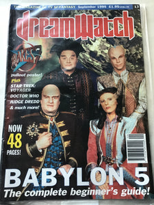 Dream watch magazine September 1995 Blake seven Star Trek Voyager Doctor Who Judge Dredd Babylon five