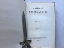 Load image into Gallery viewer, Critical miscellanies by John Morley volume one 1908 hardcover condition is used good

