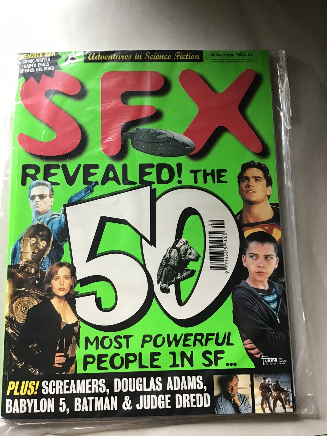 SFX magazine number 15 August 1996 the 50 most powerful people in science fiction Babylon 5 Batman Judge Dredd