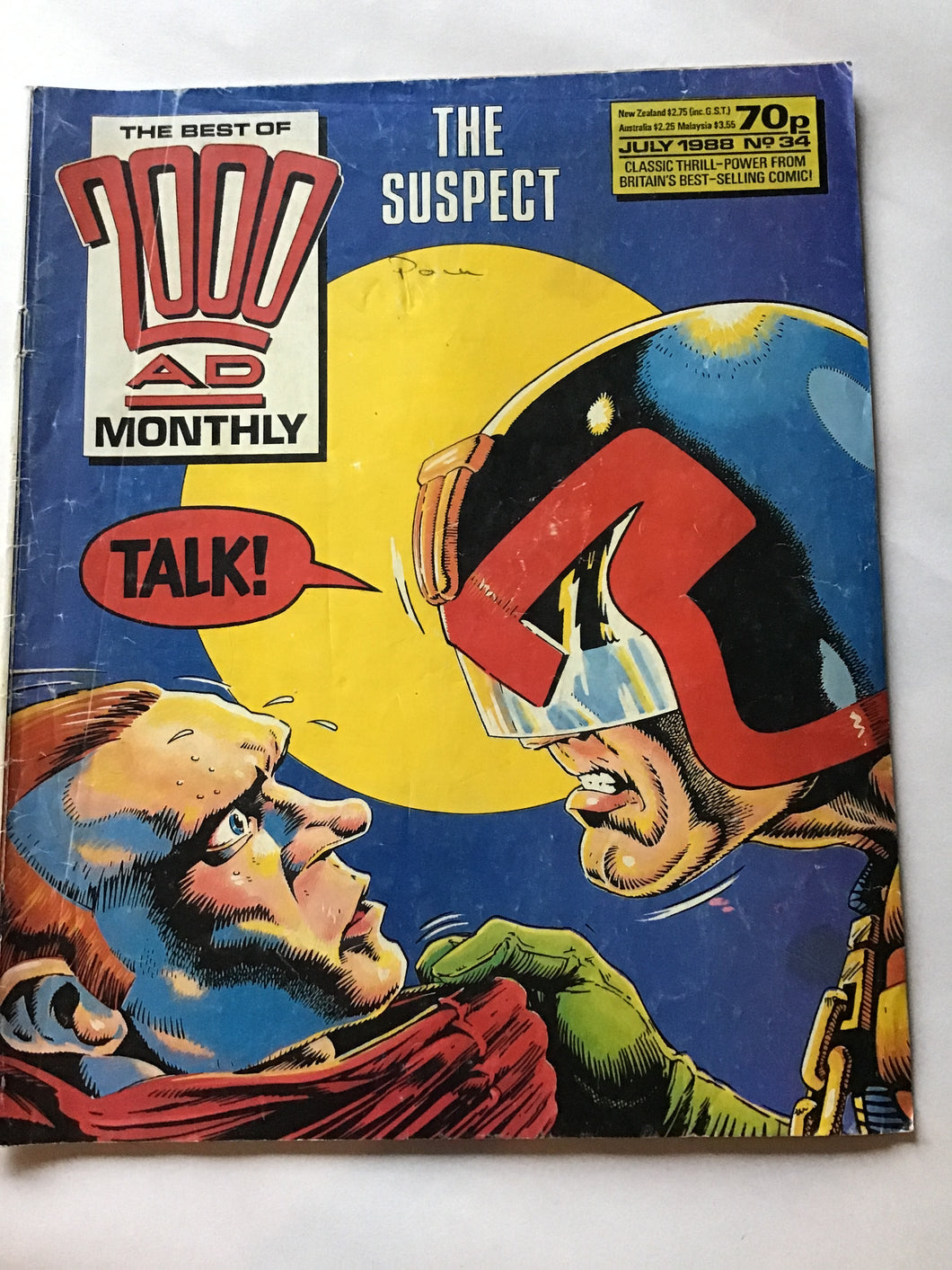 The best of 2000 A.D. monthly July 19 88 number 34 used good