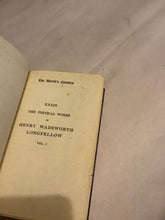 Load image into Gallery viewer, The poetical works of Henry Wadsworth Longfellow volume one leather bound published by Grant Richards 1903
