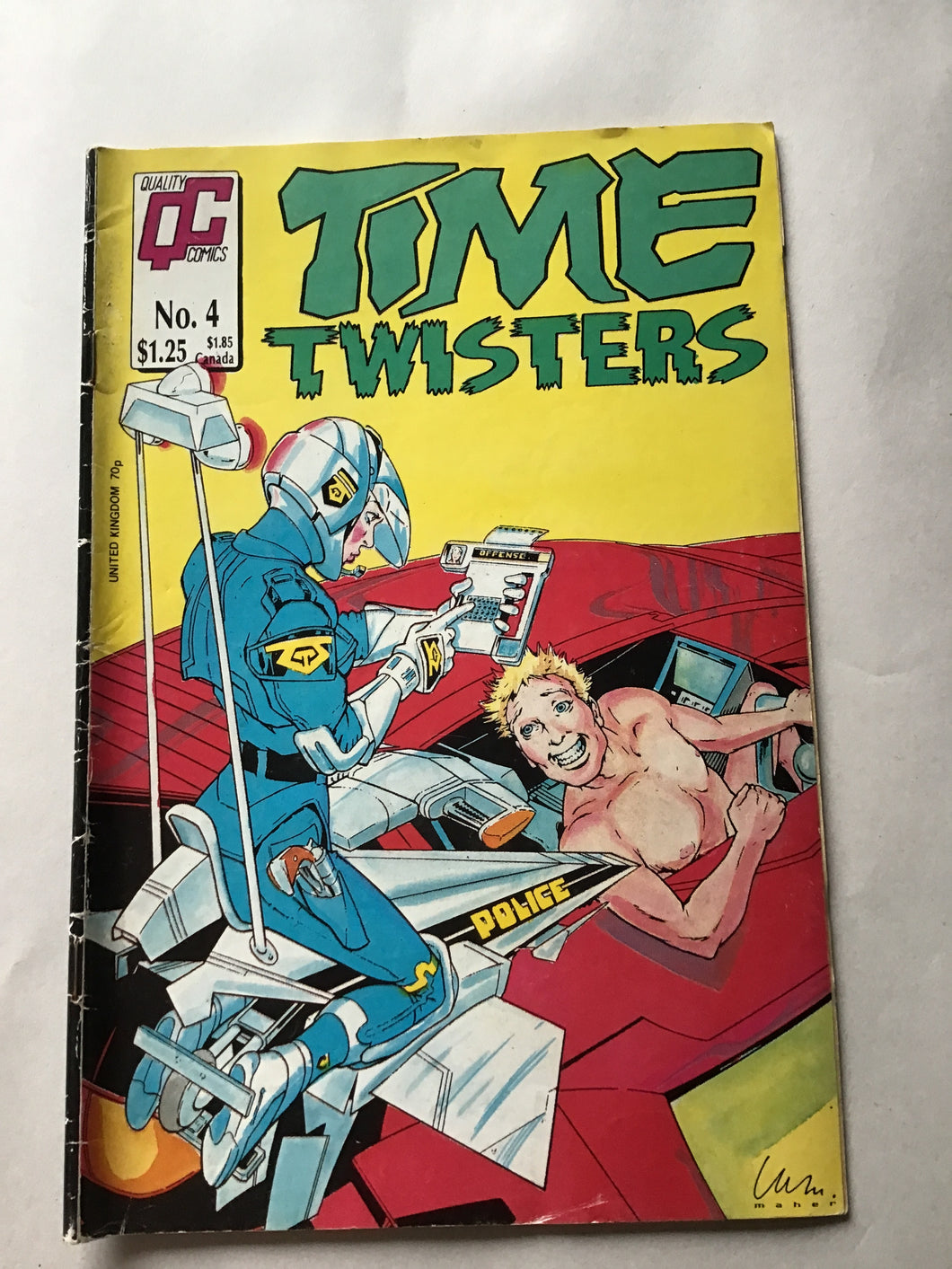 Quality comics QC number for 1987 Time Twisters