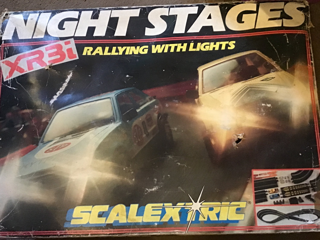 XR3i Ford Scalextric night stages rallying with lights