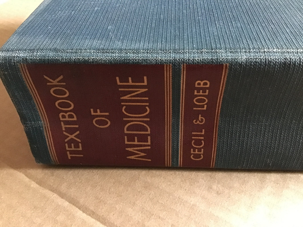 A Textbook Of Medicine. - Hardcover- Cecil - Loeb 8th edition 1951