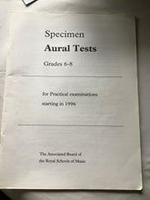 Load image into Gallery viewer, Specimen music oral tests grade 6 to 8 for practical examinations starting in 1996 the Associated board of the Royal schools of music
