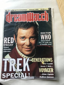 Dream watch Magazine February 1995 Red Dwarf Doctor Who Star Trek Voyager