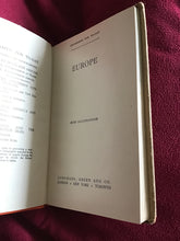 Load image into Gallery viewer, GEOGRAPHY FOR TO-DAY  EUROPE  WITH ILLUSTRATIONS  - Hardcover- 1947
