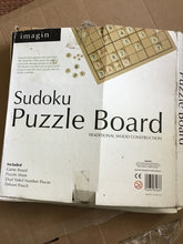 Load image into Gallery viewer, Sudoku puzzle board traditional wood construction imagin
