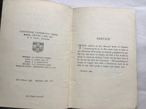GAI IULI CAESARIS DE BELLO GALLICO  LIBER II  THE WAR WITH THE BELGAE  EDITED WITH NOTES AND VOCABULARY FOR BEGINNERS  E.S. SHUCKBURGH  LATE FELLOW AND ASSSTANT TUTOR OF Emanuel COLLEGE, Cambridge 1910