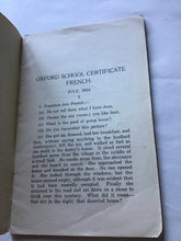 Load image into Gallery viewer, Oxford school certificate examination papers in French 1924 to 1930 paperback the 10 Years examination series of Oxford and Cambridge papers
