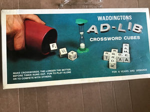 Waddingtons ad-lib crossword cubes 1973
