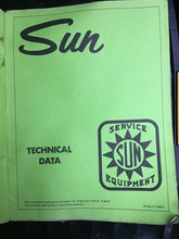 Load image into Gallery viewer, Sun service equipment technical data 1972 sun garage equipment testing equipment
