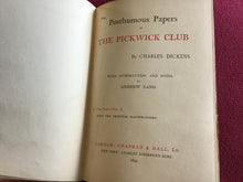 Load image into Gallery viewer, The posthumous papers of the Pickwick Club Both Volumes - Charles Dickens 1899 - Gadshill Edition - Andrew Lang
