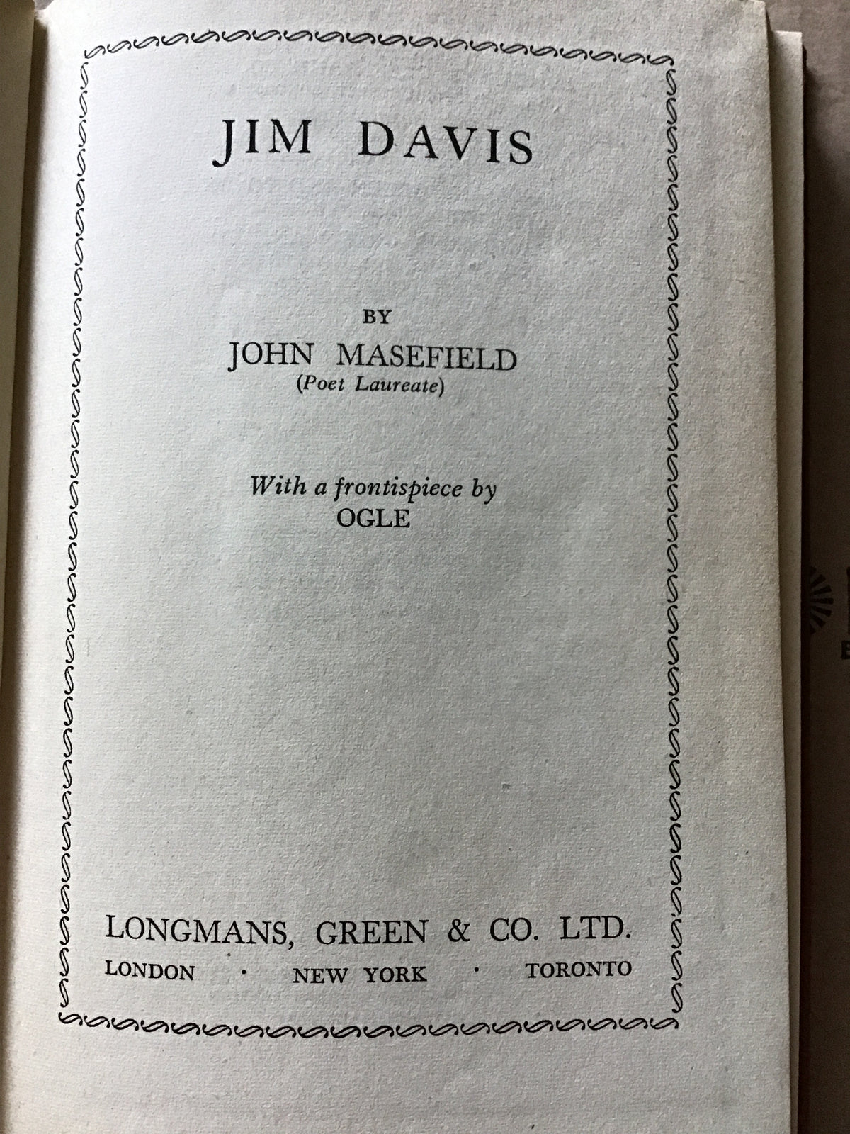 Jim Davis – John Masefield (1947 Hardcover)