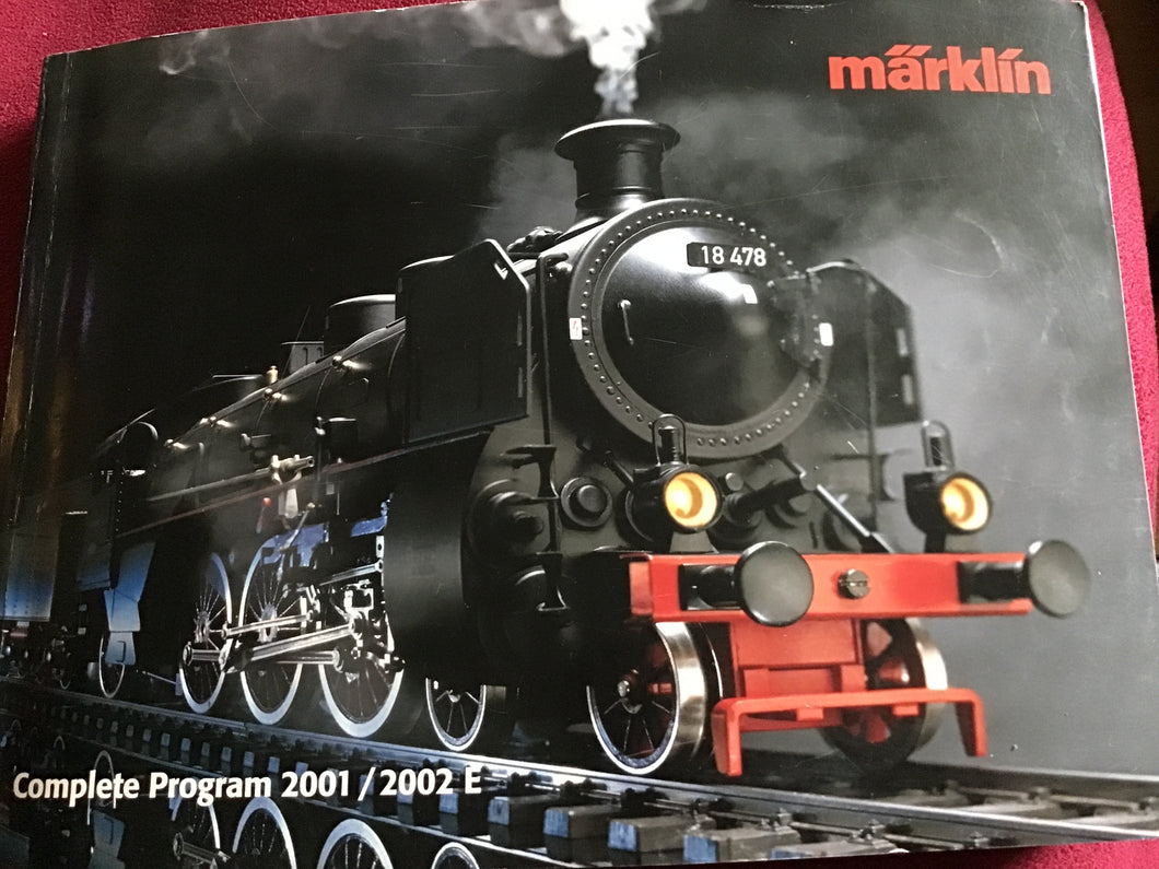 Marklin product catalogue- model railway. Complete Program 2001 2002