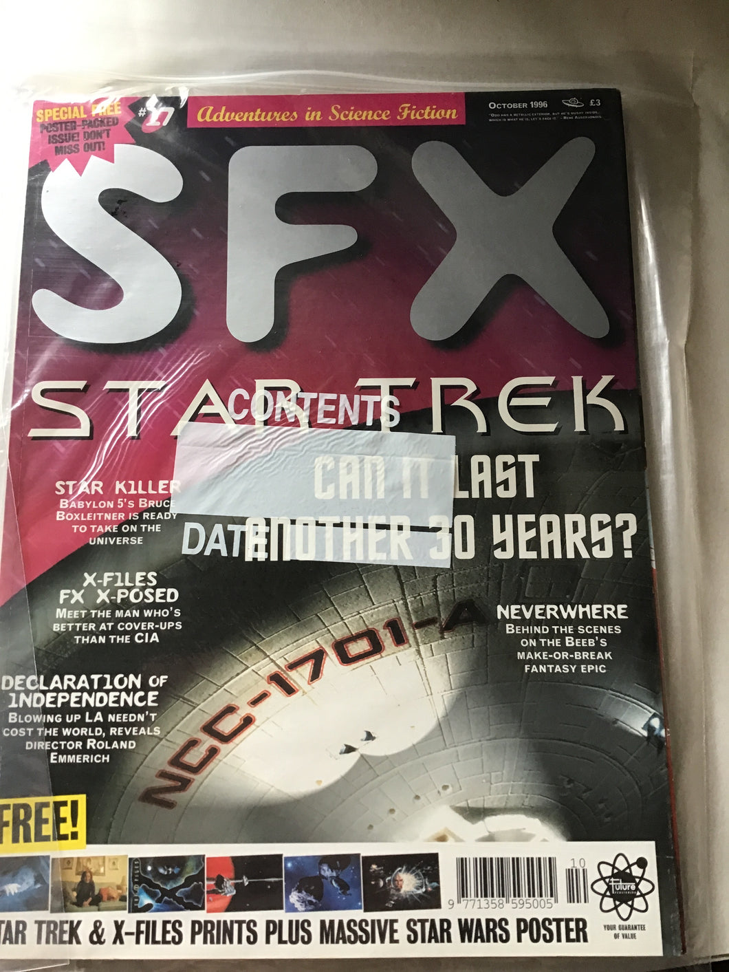 SFX magazine a number 17 October 1996 Star Trek Babylon 5 X-Files