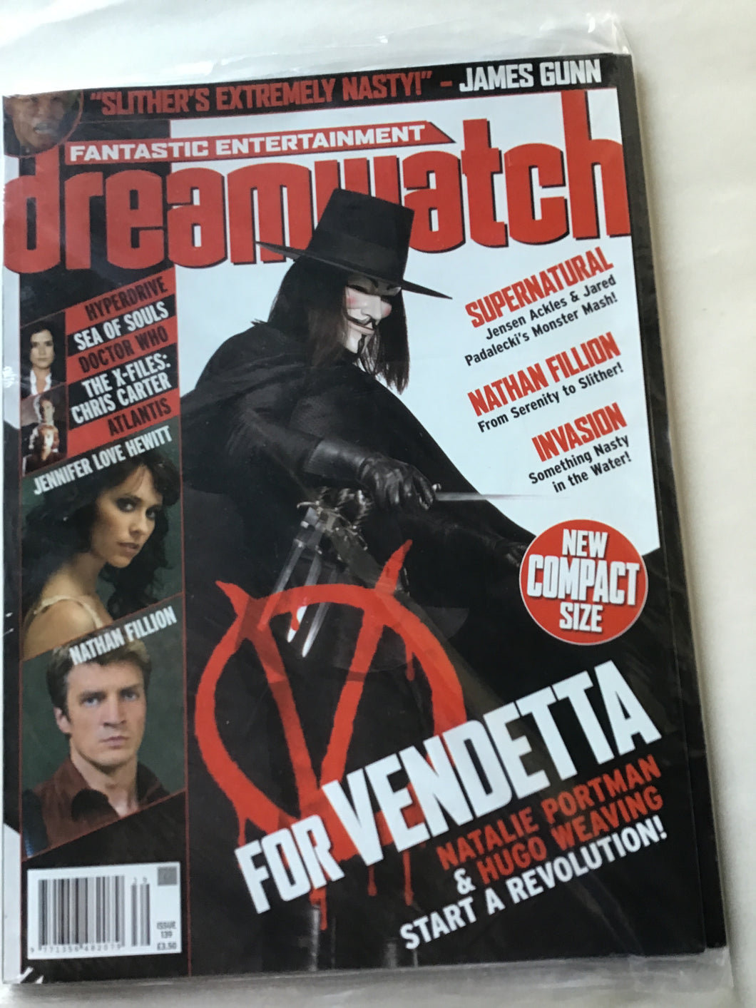 Dream watch magazine April 2006 issue 139V for vendetta supernatural invasion Doctor Who X-Files