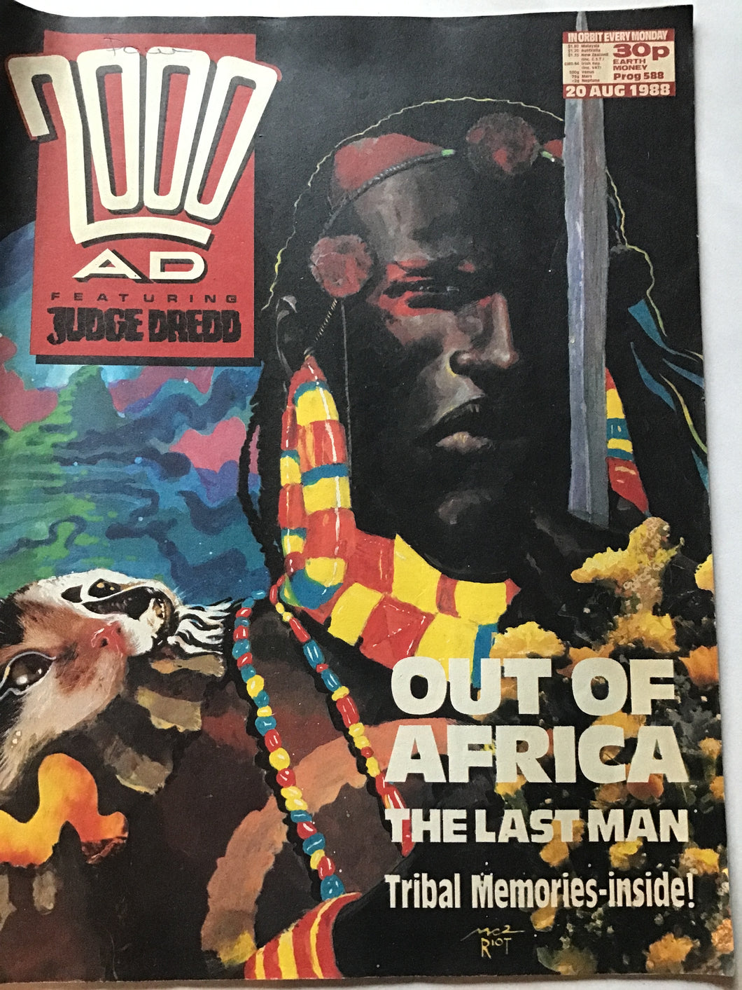 2000 A.D. featuring Judge Dredd August 1988 prog 588