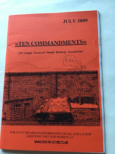 model railway accessories July 2009 - Ten Commandments oh gauge -  cast in stone