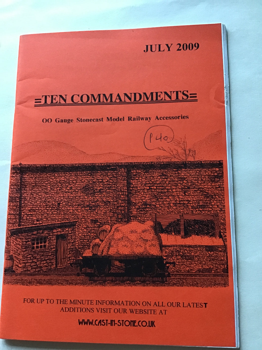 model railway accessories July 2009 - Ten Commandments oh gauge -  cast in stone