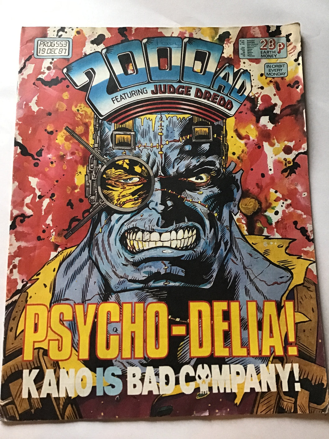 2000 A.D. featuring Judge Dredd Prague 553 December 1987