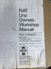 Load image into Gallery viewer, FIAT UNO OWNERS WORKSHOP MANUAL Hardcover – 1 Jan. 1992
