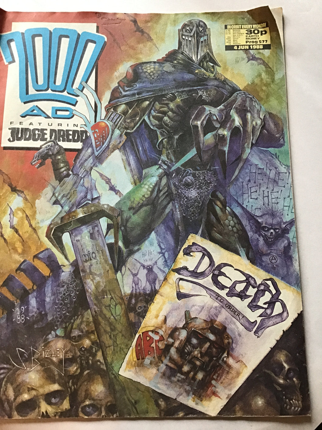 2000 A.D. featuring Judge Dredd June 19 88 prog 577