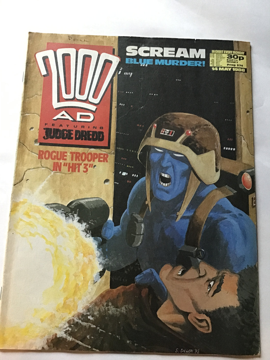 2000 A.D. featuring a Judge Dredd May 1988 prog 574 used good