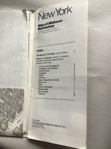 New York  Map of Midtown  Manhattan  In Detailed Axonometric Projection 1985