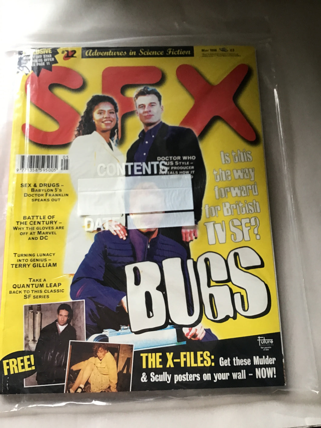 SFX magazine number 12 May 1996 bugs Babylon five Marvel DC Terry Gilliam quantum leap