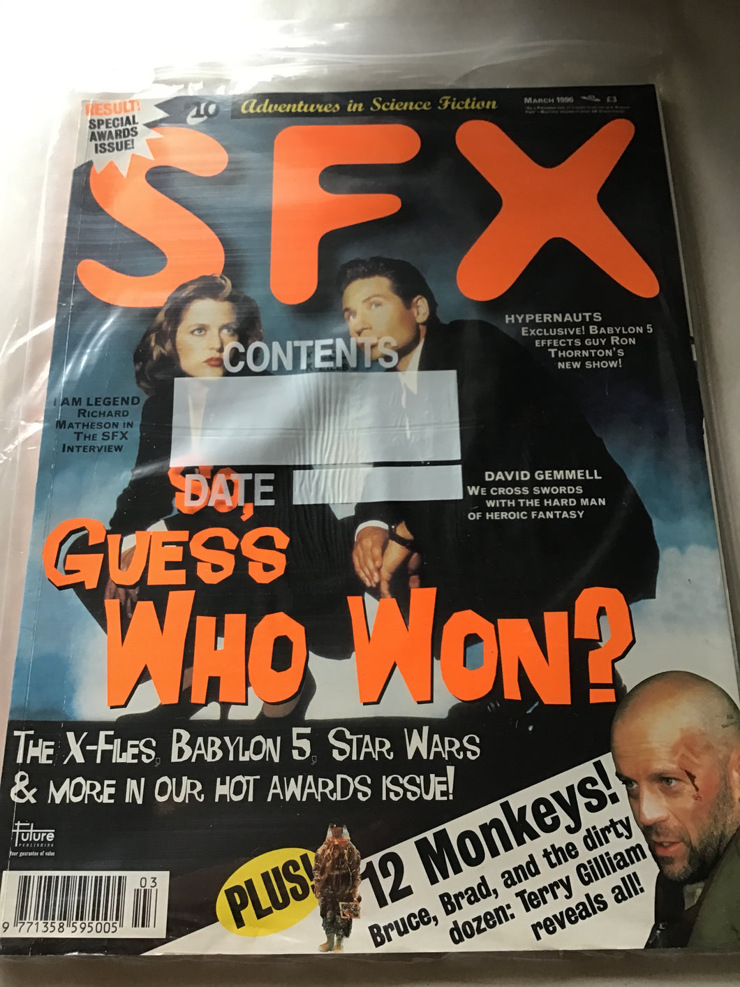 SFX magazine number 10 March 1996 X-Files 12 monkeys Star Wars