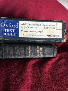 THE HOLY BIBLE  CONTAINING THE OLD AND NEW TESTAMENTS. Oxford - Leather cover Ruby Type