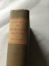 Load image into Gallery viewer, Lectures and biographical sketches by Ralph Waldo Emerson Houghton Mifflin 1884 hardcover

