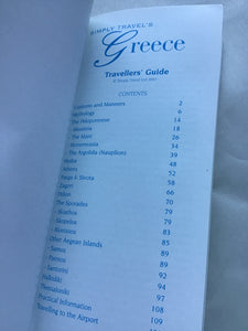 2001 Simply Greece Travellers’ Guide paperback Tour guide.