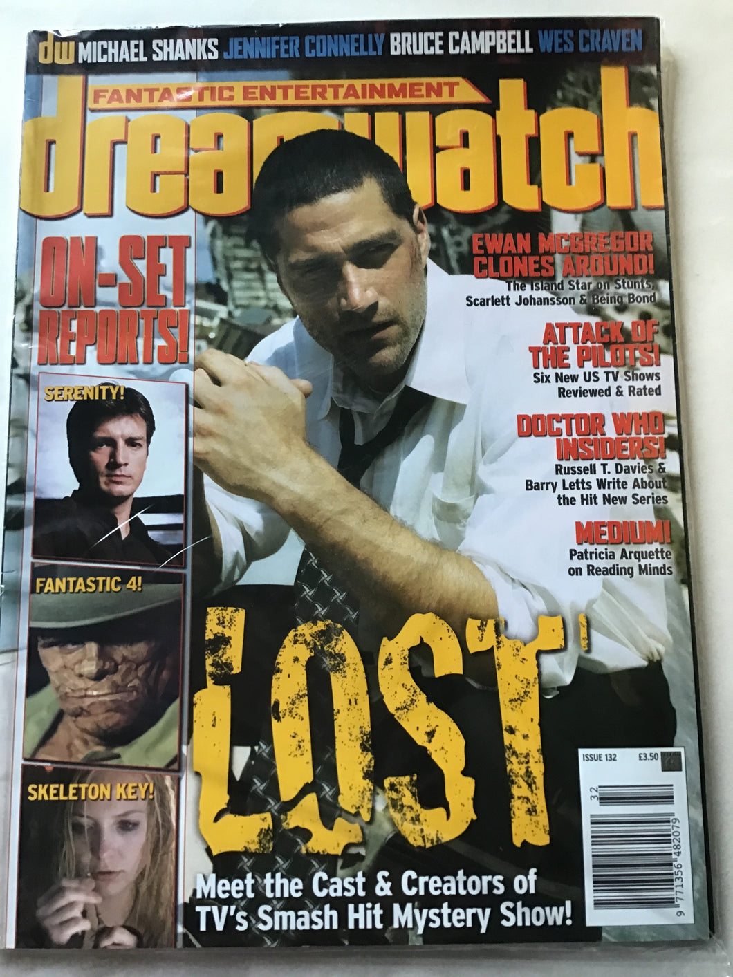 Dream watch magazine September 2005 issue 132 serenity fantastic four skeleton key lost Doctor Who Star Wars