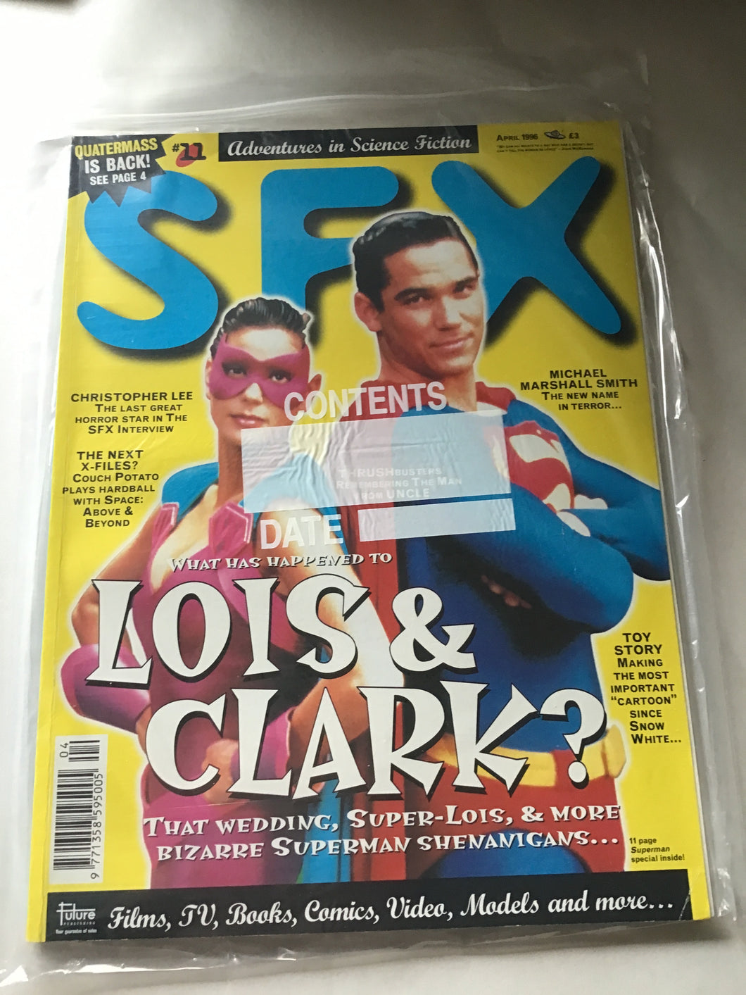 SFX magazine number 11 April 1996 X-Files Superman Toy Story