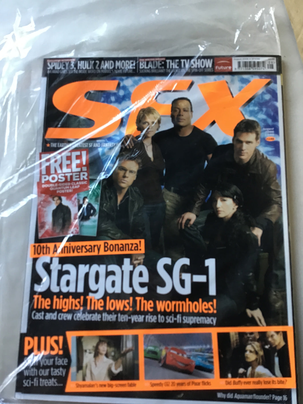 SFX magazine August 2006 Spider-Man three Hulk two blade TV show Stargate Buffy