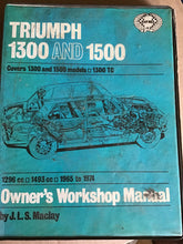 Load image into Gallery viewer, Triumph 1300 and 1500 - Haynes - owners workshop manual.
