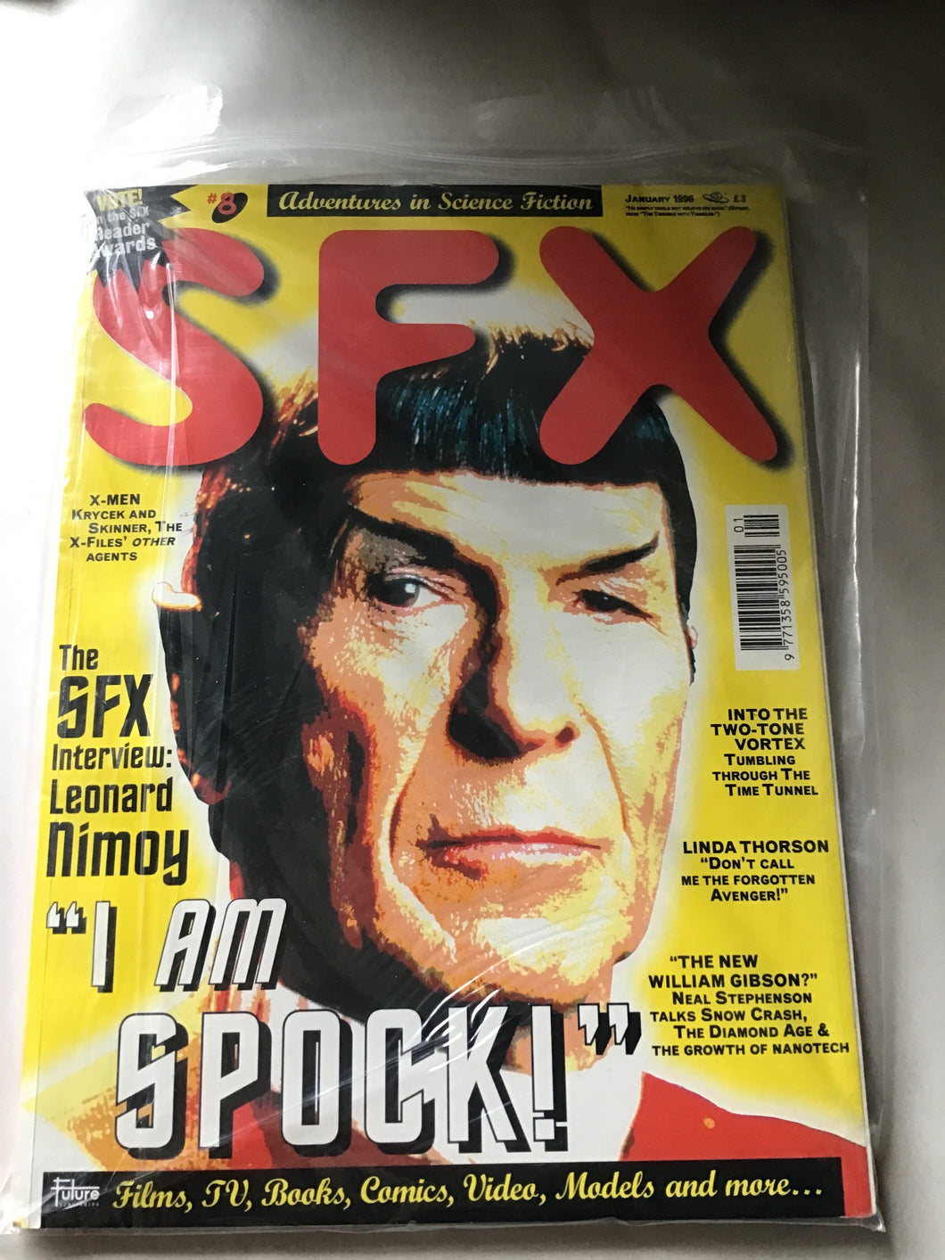 SFX magazine January 1996 number eight X-Men X-Files Star Trek