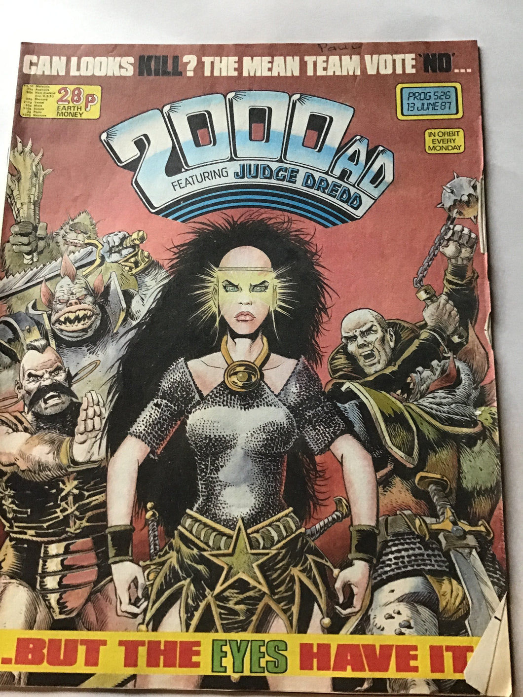 2000 A.D. featuring Judge Dredd Prog 256 June 1987