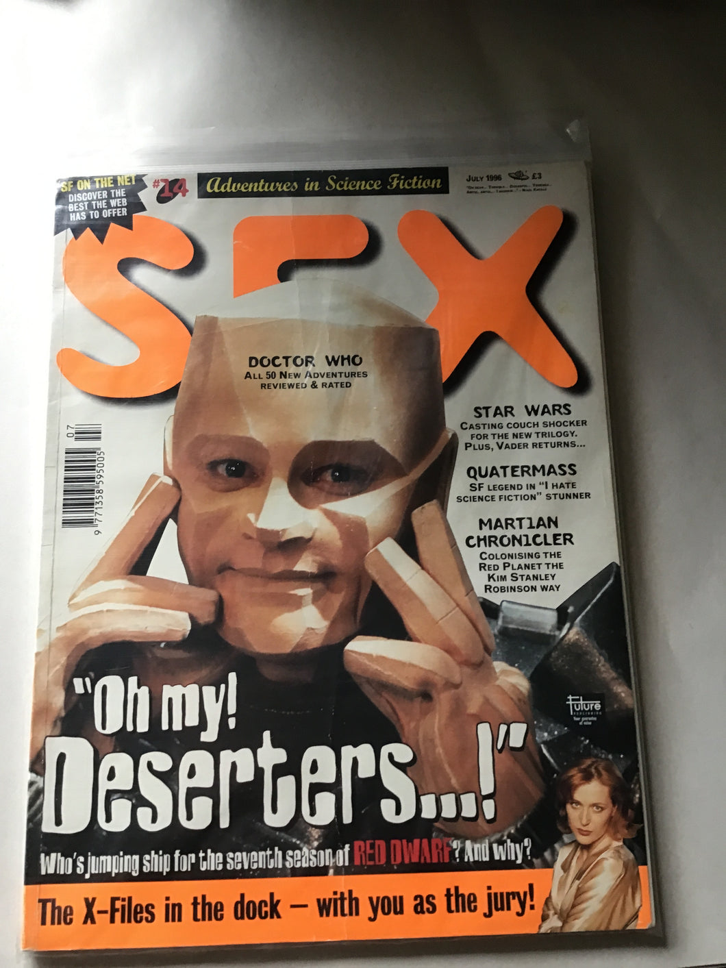SFX magazine number 14 July 1996 Doctor Who Red Dwarf Star Wars X-Files