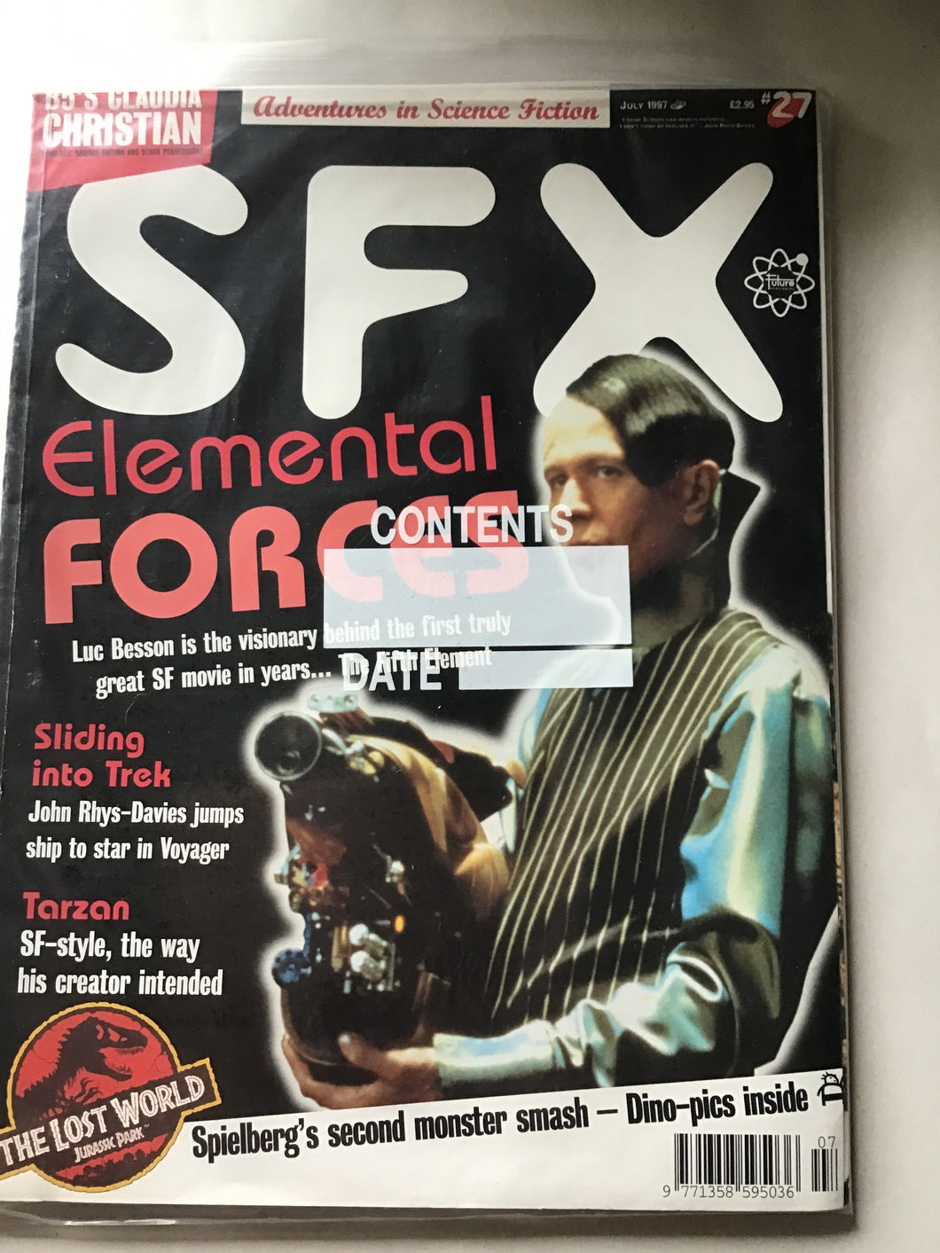 SFX magazine number 27 July 1997 the lost world Jurassic Park Voyager fifth element