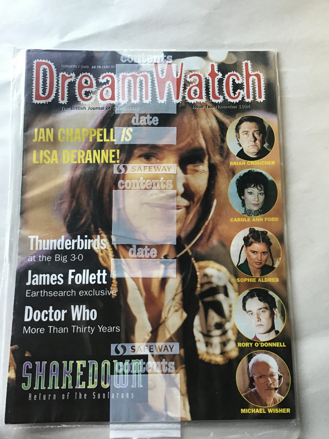 DreamWatch magazine formerly DWB issue number two 1994Thunderbirds Doctor Who shakedown