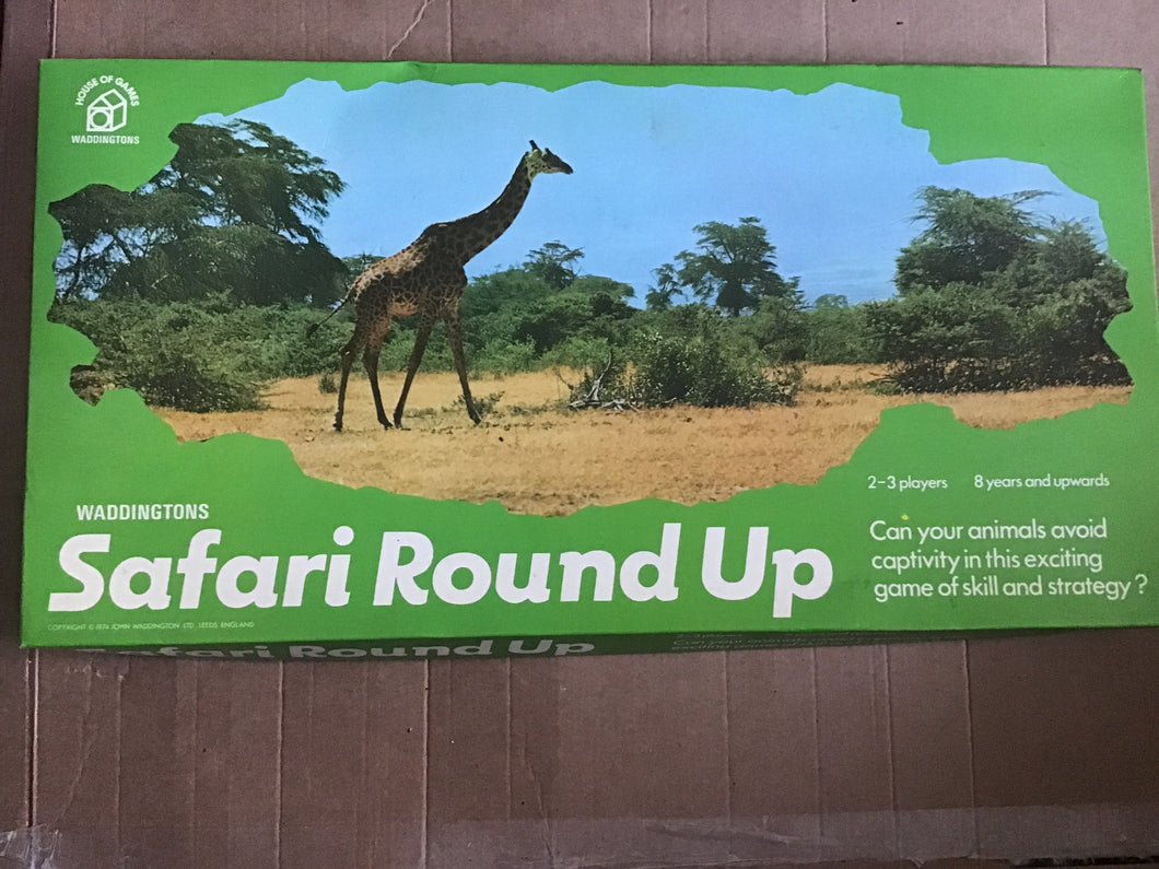 SAFARI ROUND UP BOARD GAME : WADDINGTONS 1974. Rare. House of games.