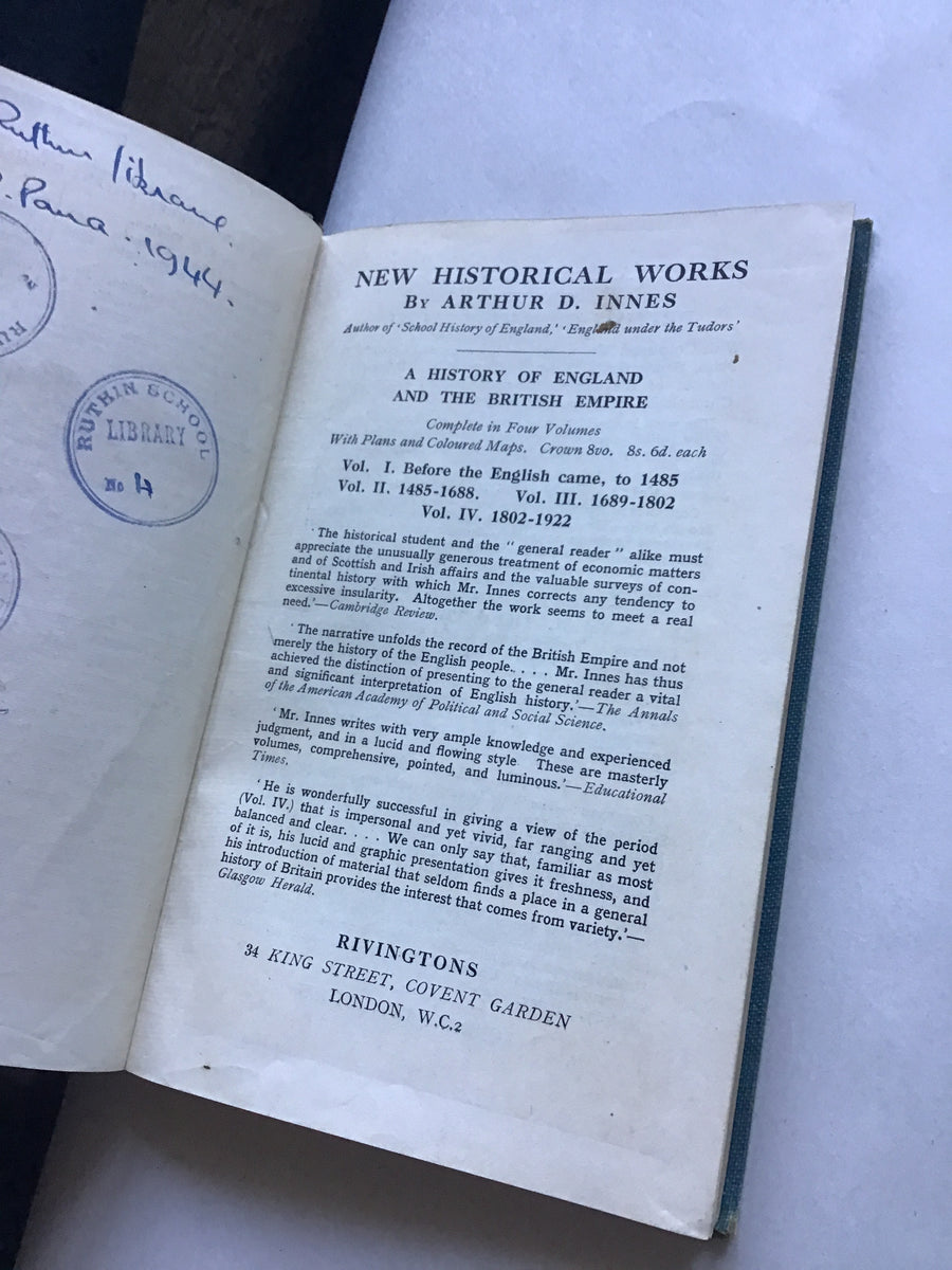 New historical works by Arthur D Innes a history of England and the Br ...